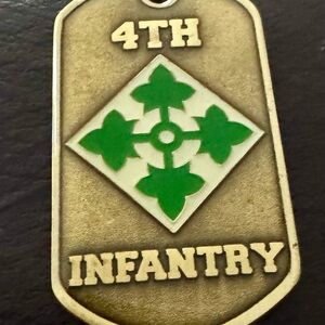 4th Infantry Dog Tag Pendant